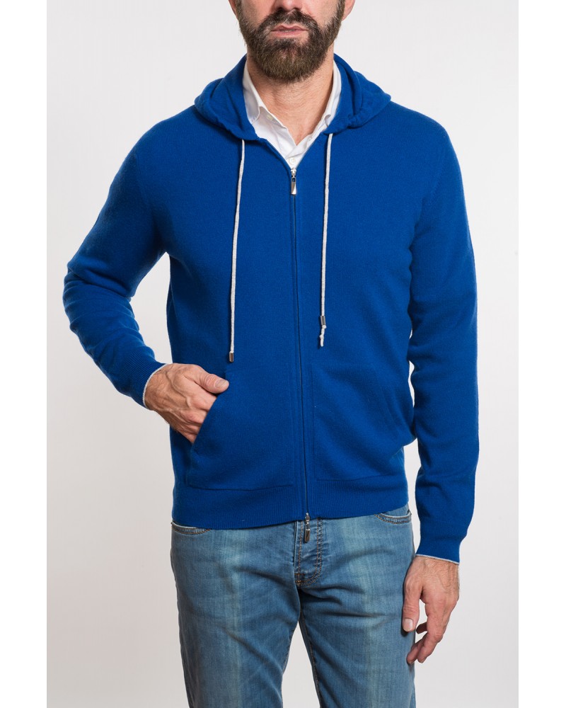 Magazzini Eurotessil. PIUMINO FULL ZIP CON CAPPUCCIO NEONATO BLUE SEVEN I  997527X